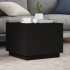 Mesa de centro con luces LED negro 50x50x40