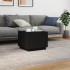 Mesa de centro con luces LED negro 50x50x40