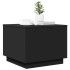 Mesa de centro con luces LED negro 50x50x40
