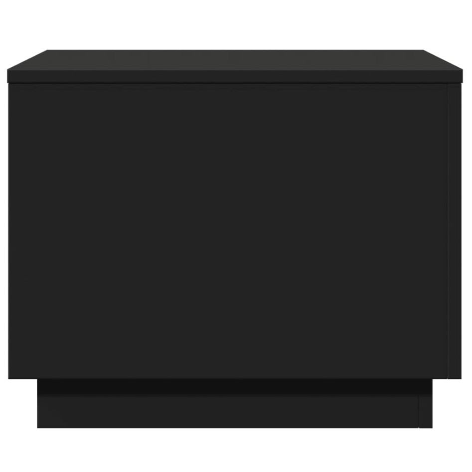 Mesa de centro con luces LED negro 50x50x40