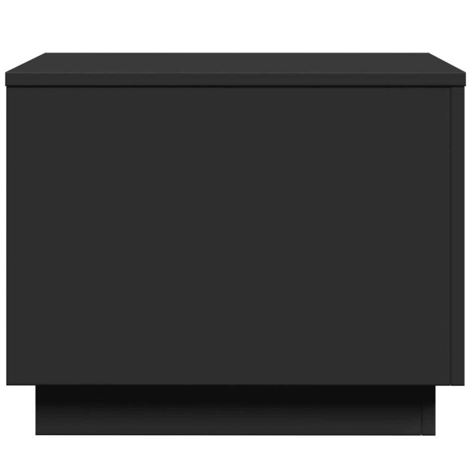 Mesa de centro con luces LED negro 50x50x40