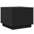 Mesa de centro con luces LED negro 50x50x40