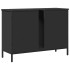Armario para lavabo de baño madera ingeniería negro 80x30x60