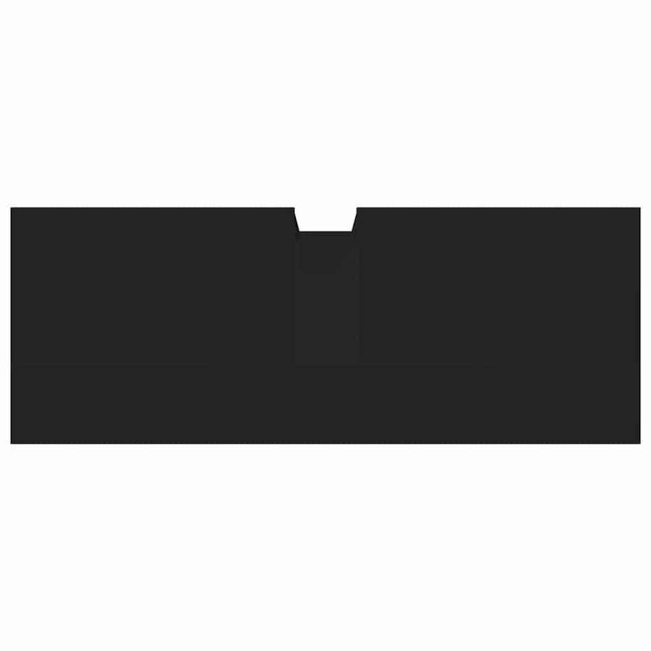 Armario para lavabo de baño madera ingeniería negro 80x30x60