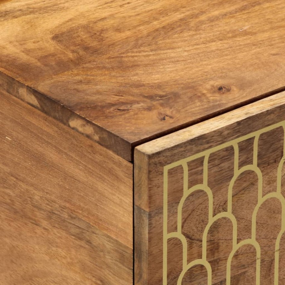 Mesa de centro de madera maciza de mango 80x50x40