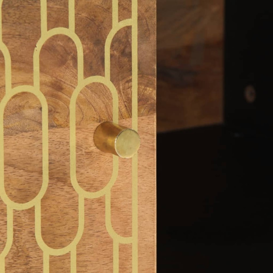 Mesa de centro de madera maciza de mango 80x50x40