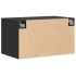 Armario de pared madera de ingeniería negro 70x42,5x40