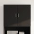 Armario de pared madera de ingeniería negro 80x42,5x64