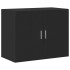 Armario de pared madera de ingeniería negro 80x42,5x64