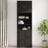 Armario de pared madera de ingeniería negro 80x42,5x64
