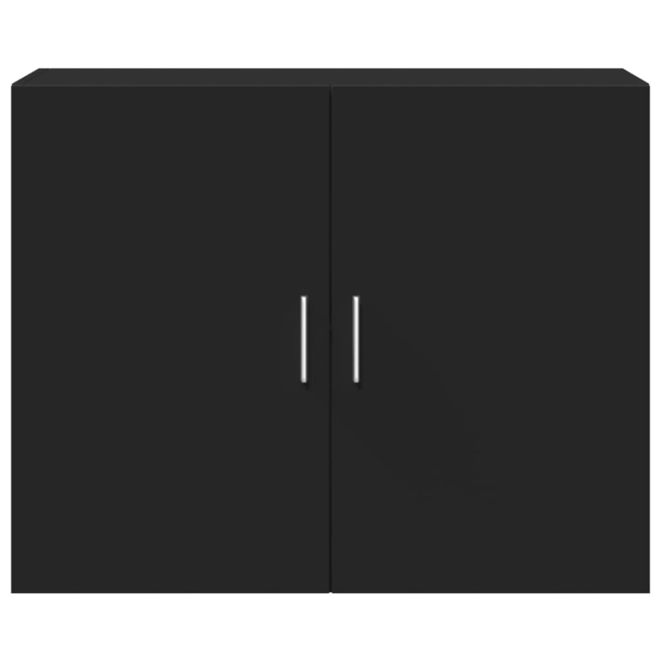 Armario de pared madera de ingeniería negro 80x42,5x64
