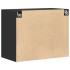 Armario de pared madera de ingeniería negro 80x42,5x64