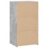 Aparador de madera de ingeniería gris hormigón 50x41x93
