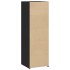 Aparador alto madera de ingeniería negro 40x41x124