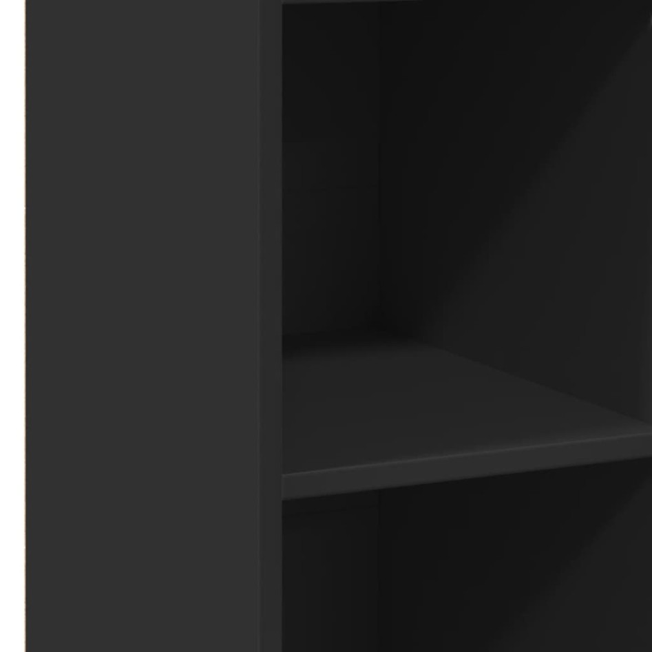 Aparador alto madera de ingeniería negro 40x41x124