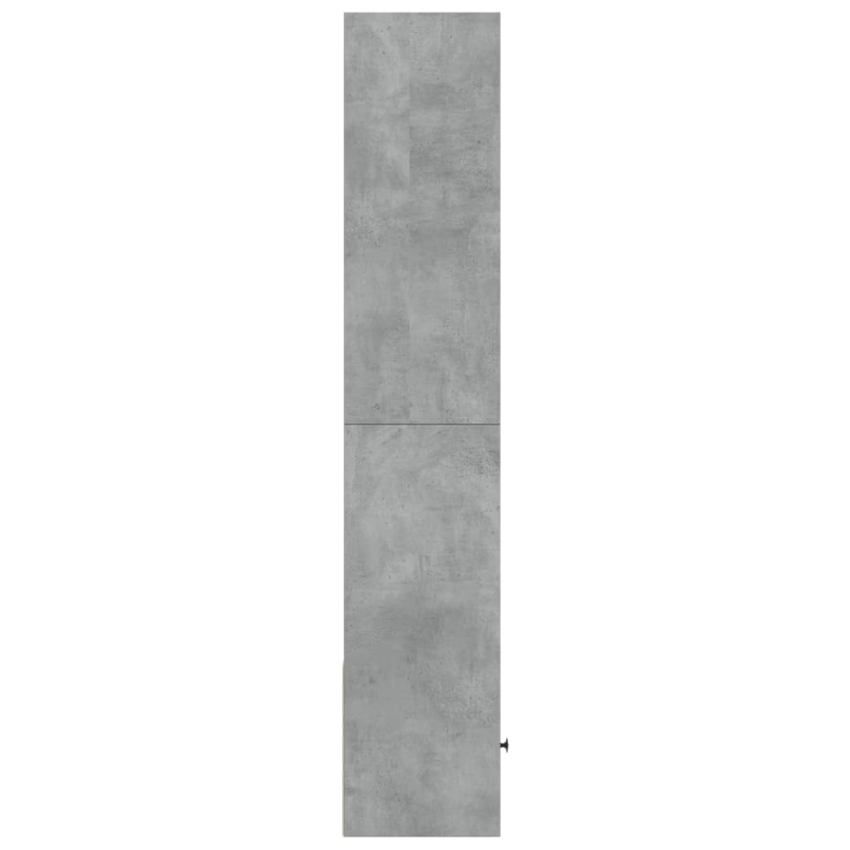 Estantería de madera de ingeniería gris hormigón 40x36x189