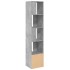 Estantería de madera de ingeniería gris hormigón 40x36x189