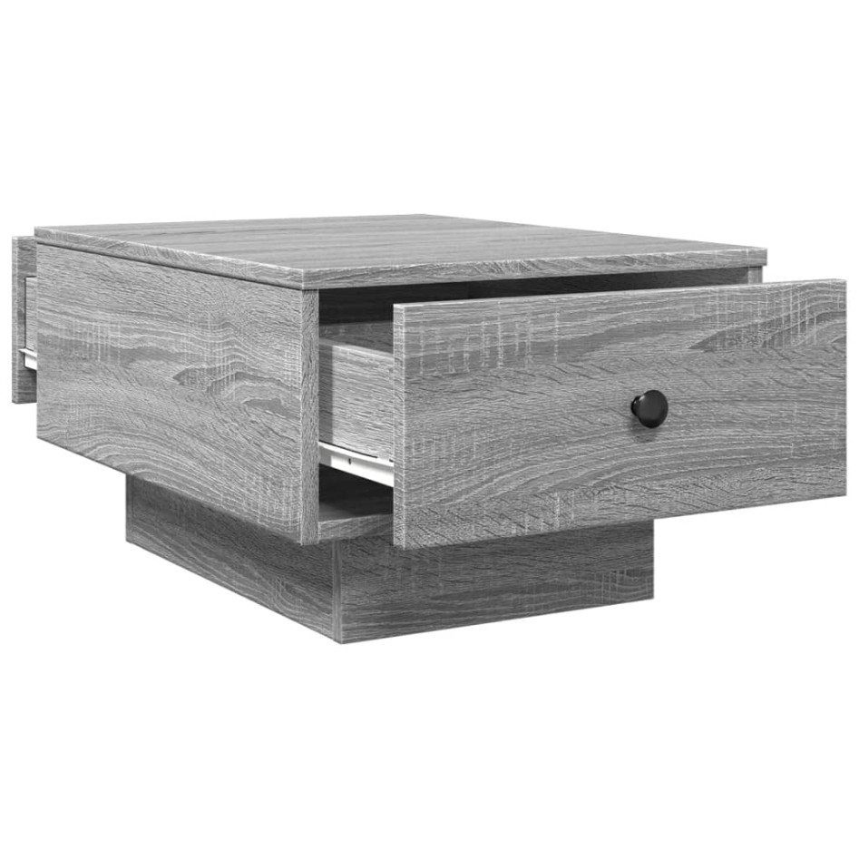 Mesa de centro madera contrachapada gris Sonoma 60x45x31