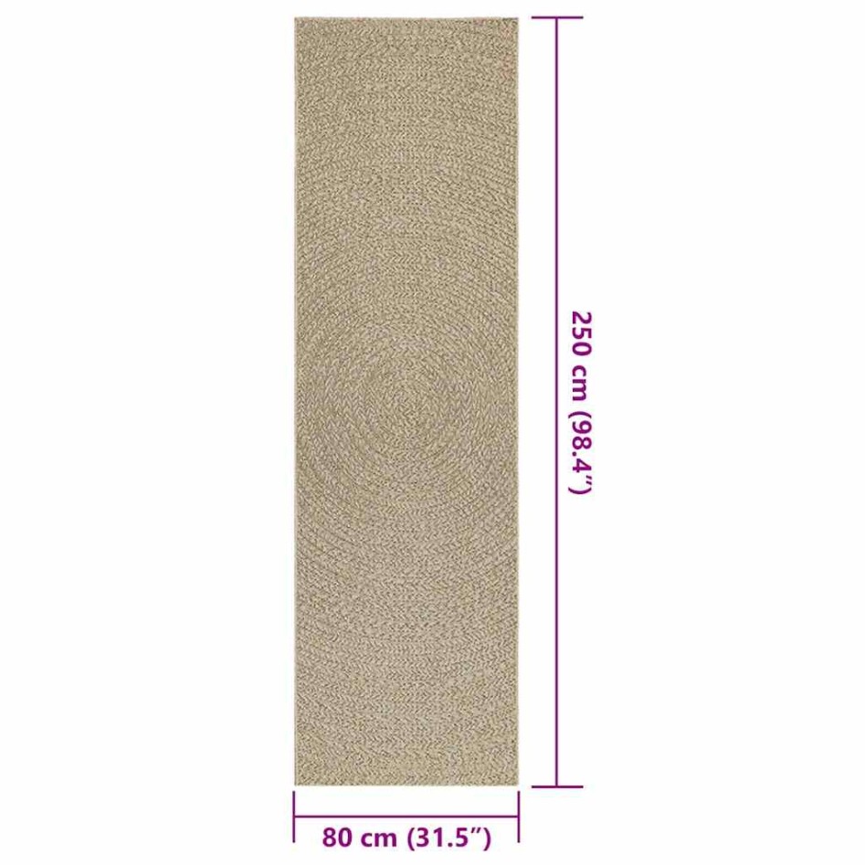 Alfombra ZIZUR apariencia yute interior exterior beige