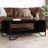 Mesa de centro madera de ingeniería negro 100x51x40