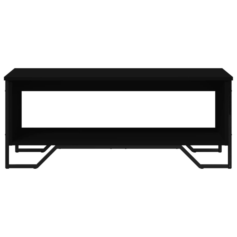 Mesa de centro madera de ingeniería negro 100x51x40