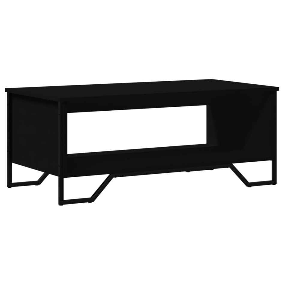 Mesa de centro madera de ingeniería negro 100x51x40