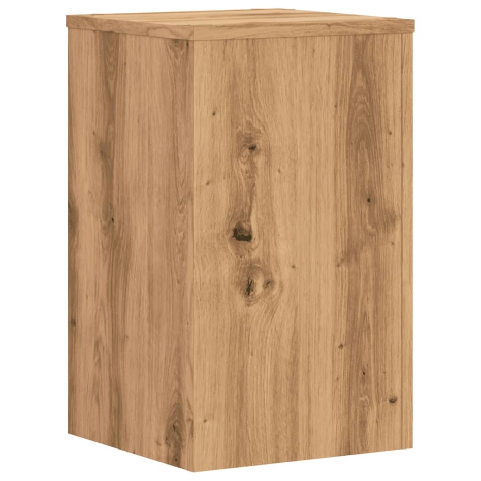 Soportes de plantas 2 uds madera roble artisian 30x30x50