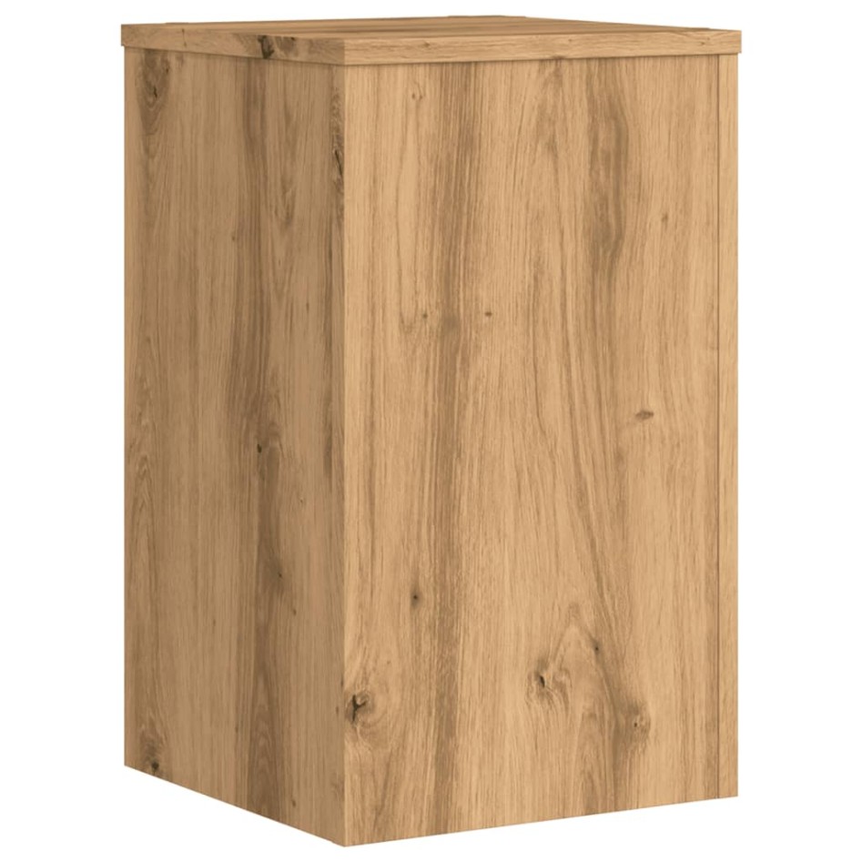 Soportes de plantas 2 uds madera roble artisian 30x30x50