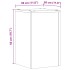 Soportes de plantas 2 uds madera roble artisian 30x30x50