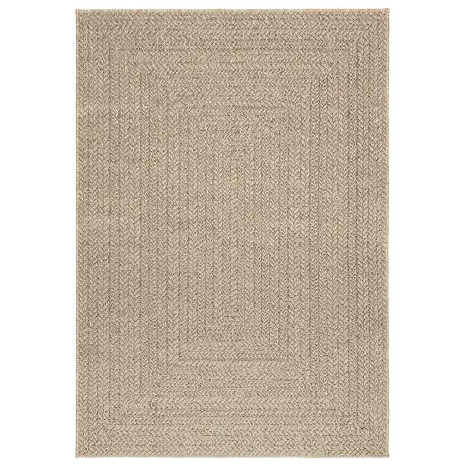 Alfombra ZIZUR aspecto yute interior/exterior beige 120x170