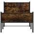 Estructura de cama sin colchón metal roble ahumado 75x190