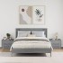 Mesitas de noche de pared 2 uds gris Sonoma 45x30x35