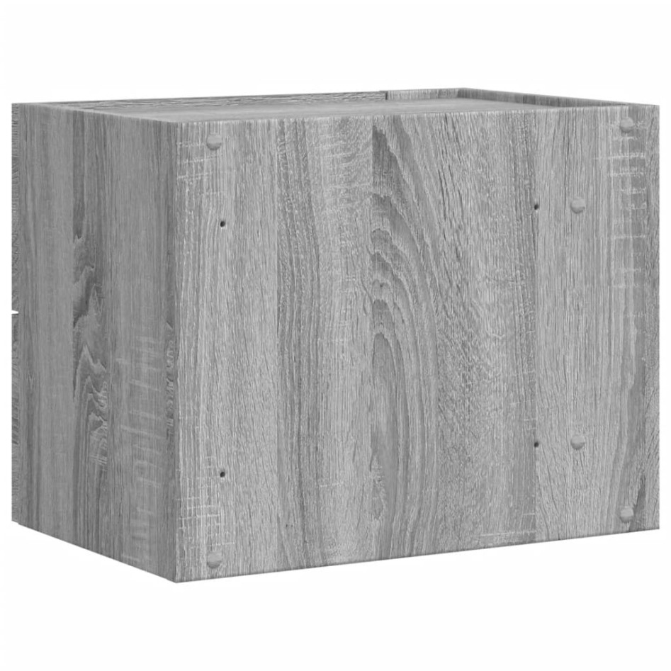 Mesitas de noche de pared 2 uds gris Sonoma 45x30x35