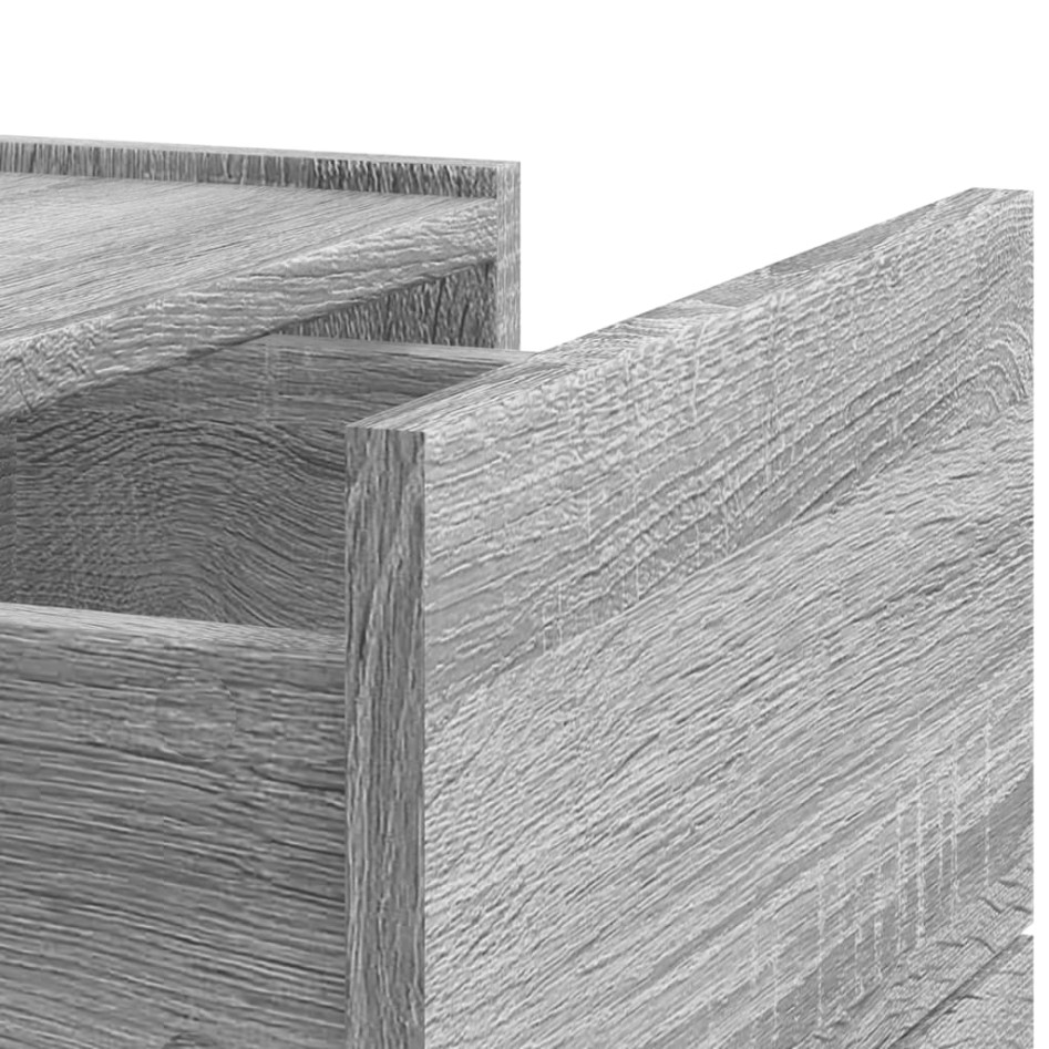 Mesitas de noche de pared 2 uds gris Sonoma 45x30x35