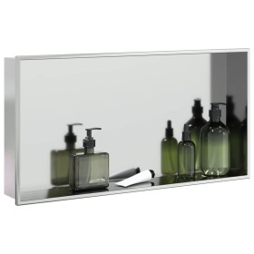 Hornacina ducha acero inoxidable plateado cepillado 62x32x9