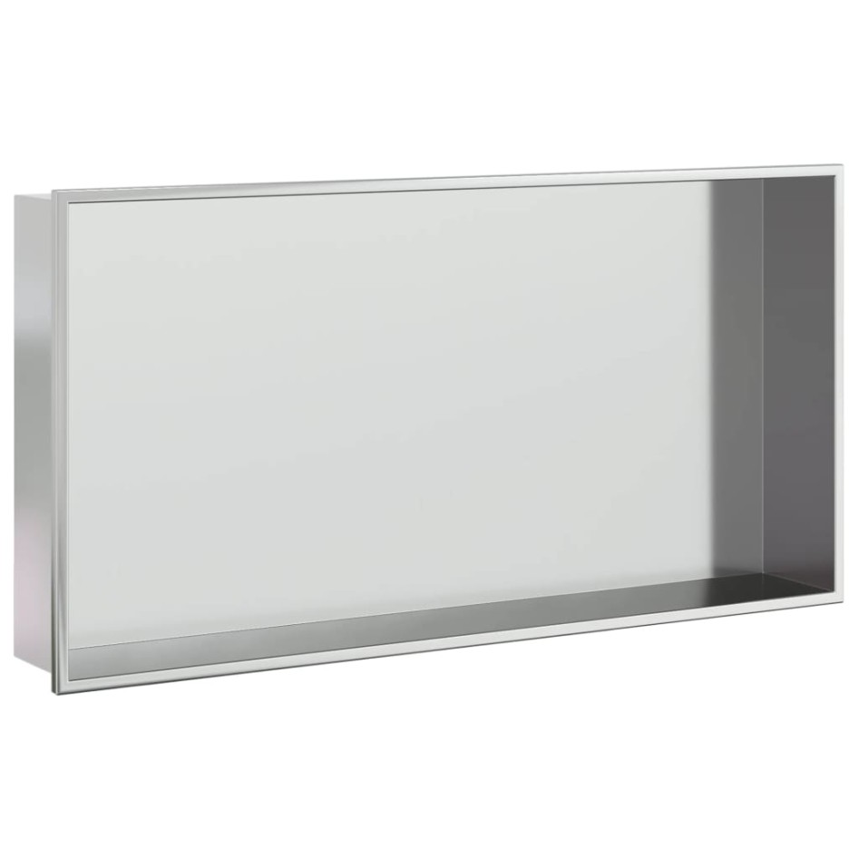 Hornacina ducha acero inoxidable plateado cepillado 62x32x9