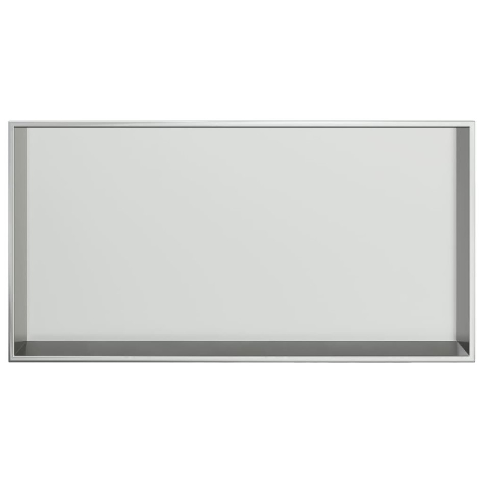 Hornacina ducha acero inoxidable plateado cepillado 62x32x9