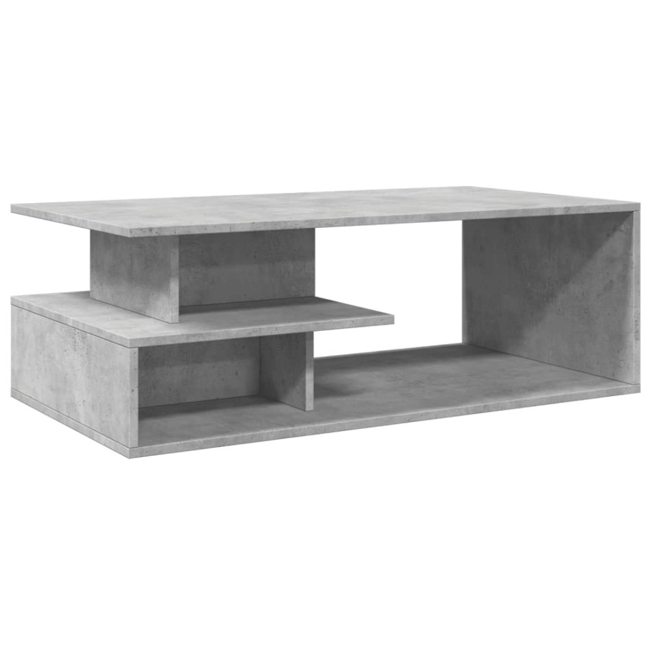 Mesa de centro madera de ingeniería gris hormigón 102x55x35