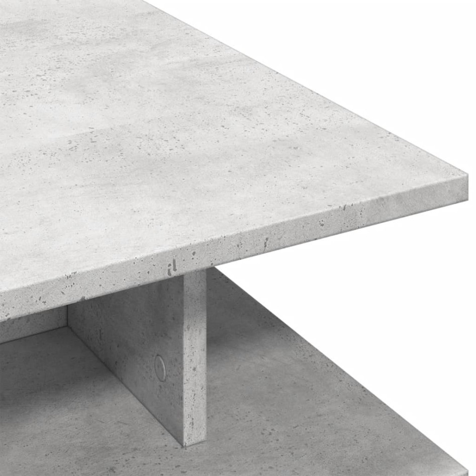 Mesa de centro madera de ingeniería gris hormigón 102x55x35