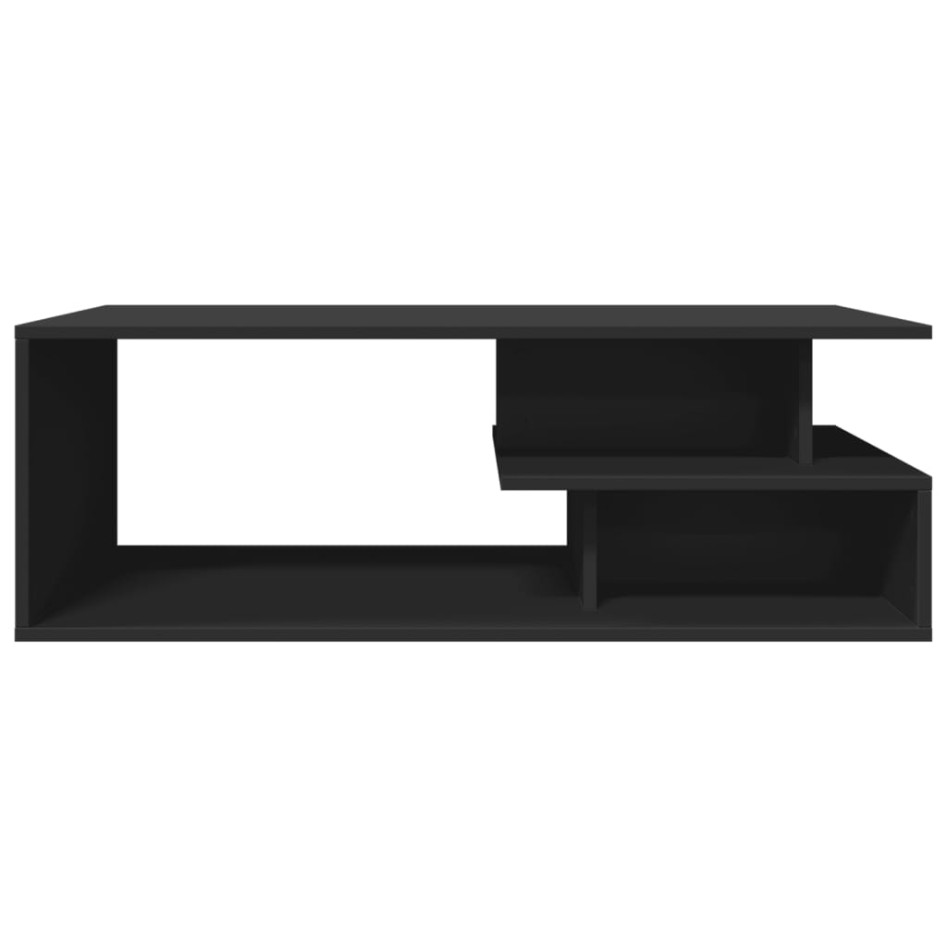 Mesa de centro madera de ingeniería negro 102x55x35
