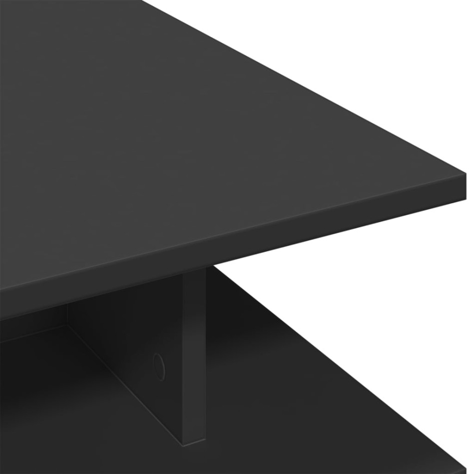 Mesa de centro madera de ingeniería negro 102x55x35