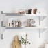 Estante de pared acero inoxidable plateado 100x23,5x60