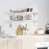 Estante de pared acero inoxidable plateado 100x23,5x60