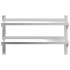 Estante de pared acero inoxidable plateado 100x23,5x60