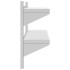 Estante de pared acero inoxidable plateado 100x23,5x60