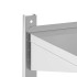Estante de pared acero inoxidable plateado 100x23,5x60