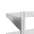 Estante de pared acero inoxidable plateado 100x23,5x60