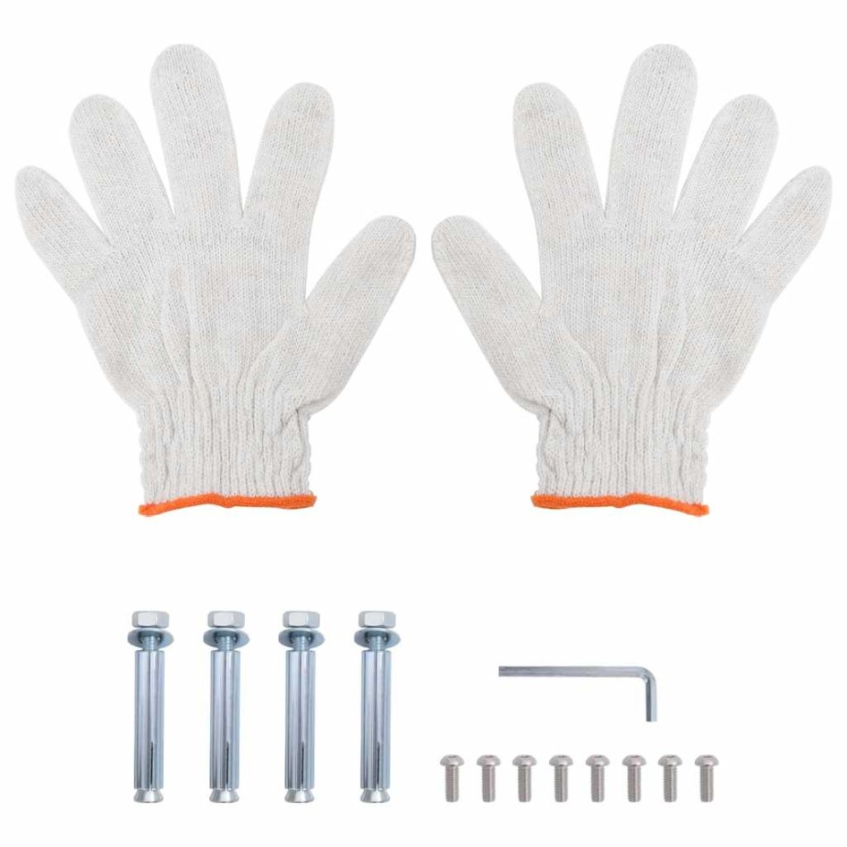 Estante de pared acero inoxidable plateado 100x23,5x60