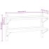 Estante de pared acero inoxidable plateado 100x23,5x60