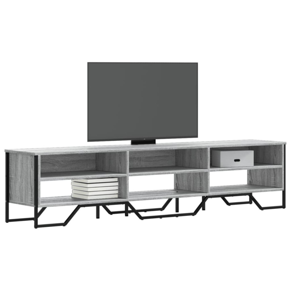 Mueble de TV madera de ingeniería gris Sonoma 180x34x41